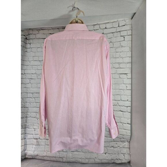 Van Heusen Mens Size 16 1/2 (32/33) Pink/White Check Button Up Dress Shirt - Picture 5 of 5